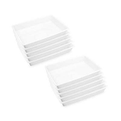 Kit 10 Bandejas Plásticas 2,2l Plasvale Branco