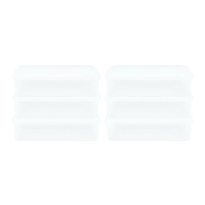 Kit 6 Caixas Herméticas Plásticas Empilháveis 3,5l Branco