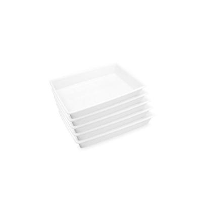 Kit 5 Bandejas Plásticas 2,2l Plasvale Branco
