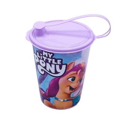 Copo Com Tampa 320ml Infantil Decorado Pony
