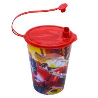 Copo Com Tampa 320ml Infantil Decorado Transformers - 1