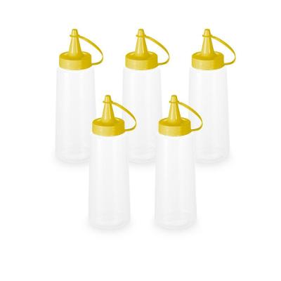 Kit 5 Bisnagas Plásticas 250 Ml Plasvale Amarelo