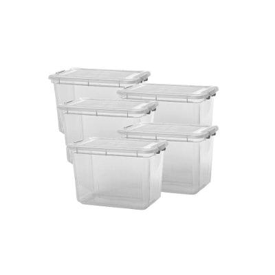 Kit 5 Organizadores 35l Plasvale Transparente