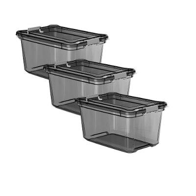 Kit 3 Organizadores 50l Plasvale Preto