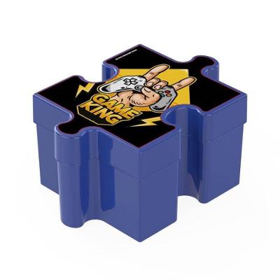 Pote Quebra Cabeça Infantil Gamer Azul