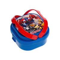 Marmita Com 2 Compartimentos, Trava E Alças 660ml Infantil Decorado Transformers - 2
