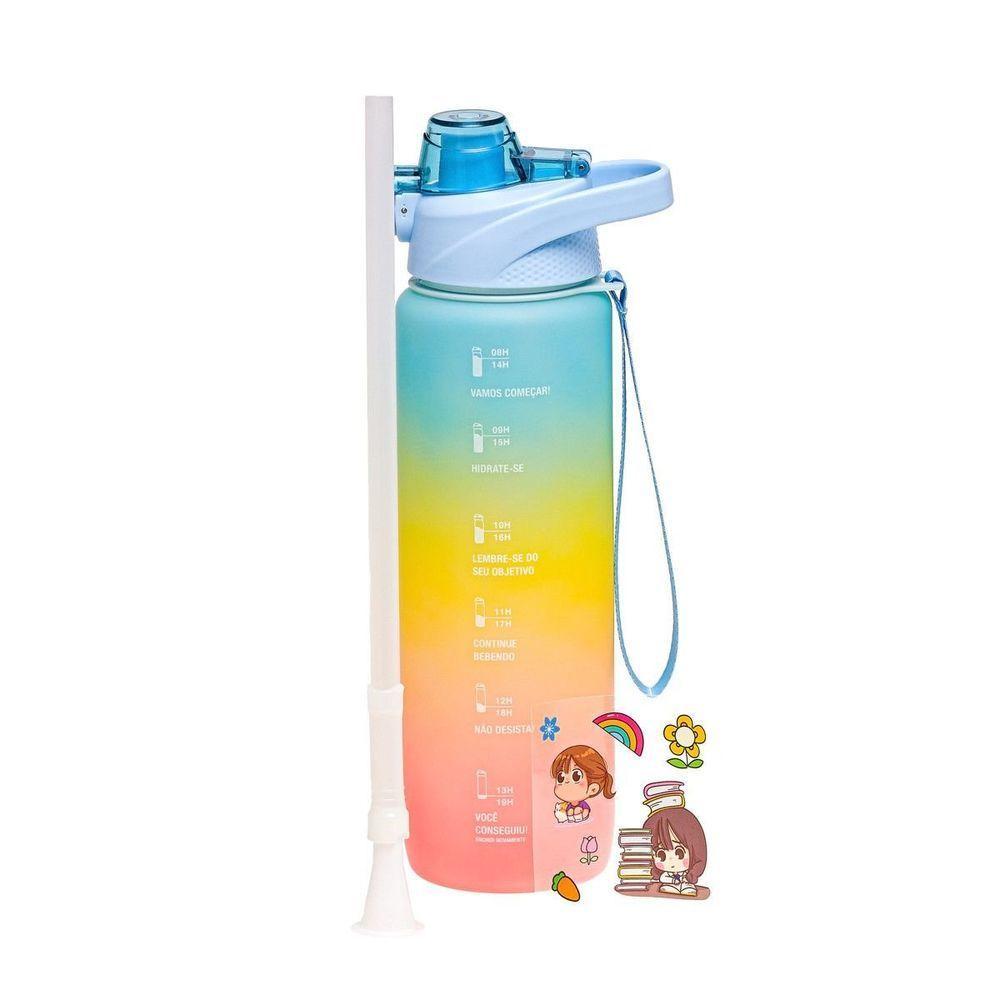 Garrafa De água Degradê 1l Azul - 3