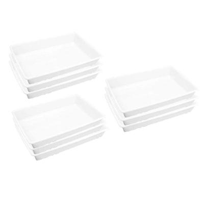 Kit 9 Bandejas Plásticas 7l Plasvale Branco