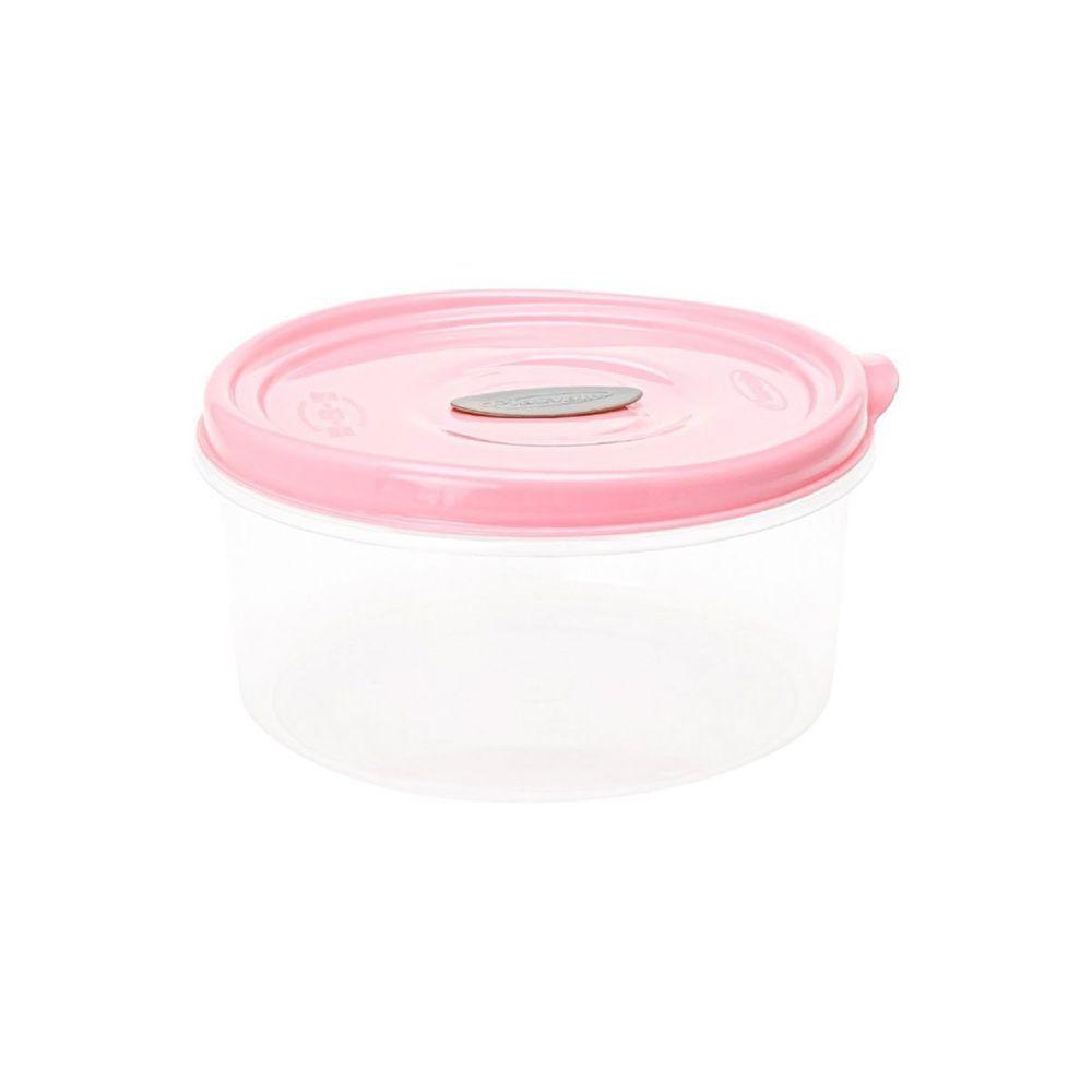 Pote Redondo Para Micro-ondas E Freezer Com Válvula 2l Rosa - 1