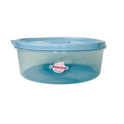 Pote Redondo Para Micro-ondas E Freezer Com Válvula 3l Azul