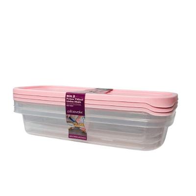 Kit 3 Potes Linha Mais 710ml Plasvale Rosa
