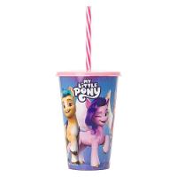Copo Com Canudo E Tampa Decorado 580ml My Little Pony Decorado Pony - 1
