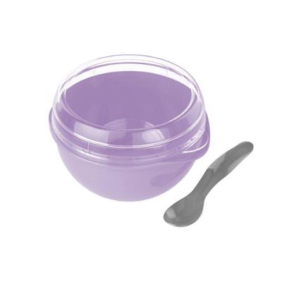 Marmita Com Colher 500ml Plasvale Lilás