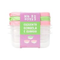 Kit 3 Potes Wave 1,3l Plasvale Variado - 1