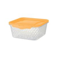 Pote Quadrado Com Trava 1l - Bpa Free Apricot - 1