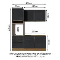 Cozinha Compacta Madesa Armário e Balcão 5 Portas 3 Gavetas - 6