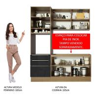 Cozinha Compacta Madesa Armário e Balcão 5 Portas 3 Gavetas - 10