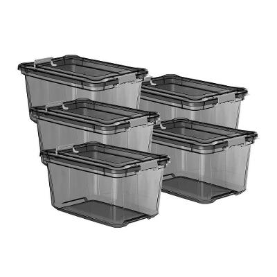 Kit 5 Organizadores 50l Plasvale Preto