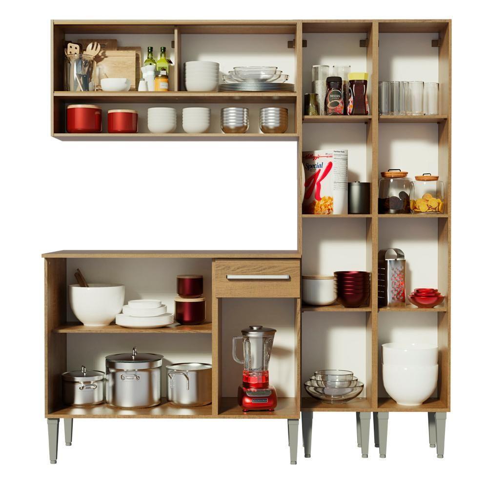 Cozinha Compacta Emilly Winter com Armário e Balcão Madesa - 4