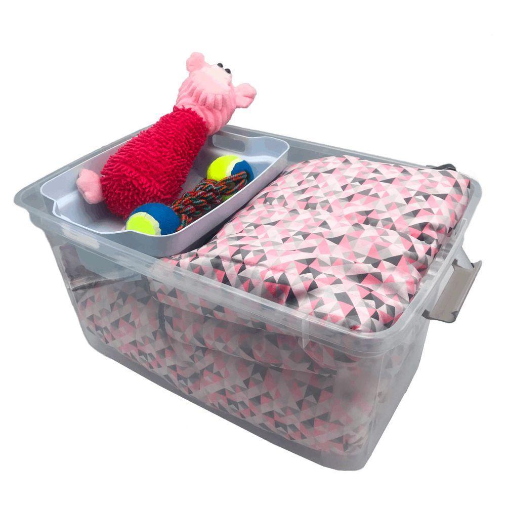 Caixa Plastica Organizadora Transparente Grande 50 Litros - Plasvale Transparente - 2