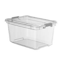 Caixa Plastica Organizadora Transparente Grande 50 Litros - Plasvale Transparente - 1