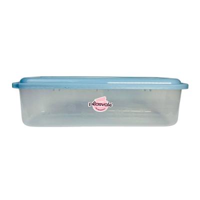 Pote Plástico Retangular 2,2 Litros Plasvale Azul