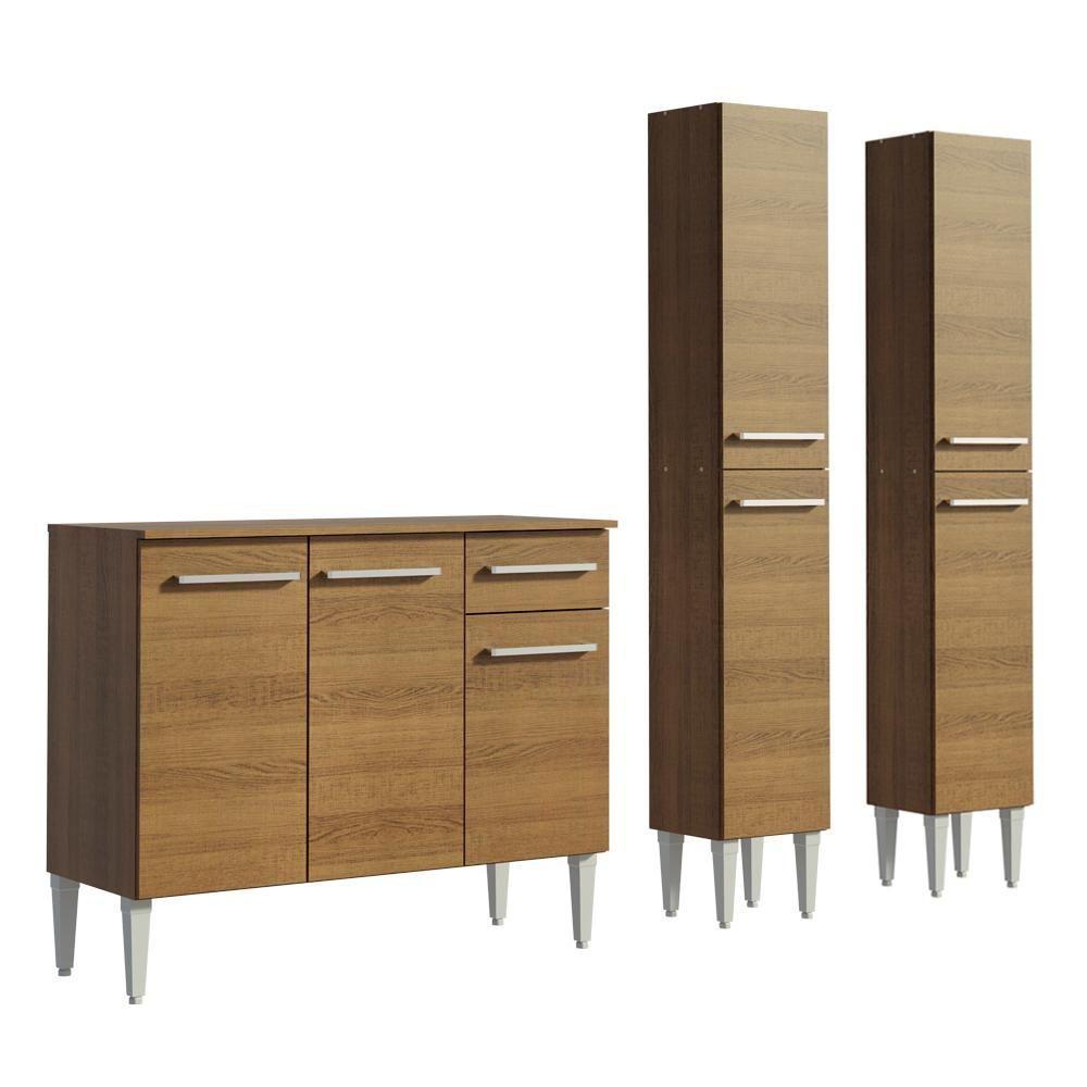 Cozinha Compacta Emilly Front com Balcão e Paneleiro Madesa - 3