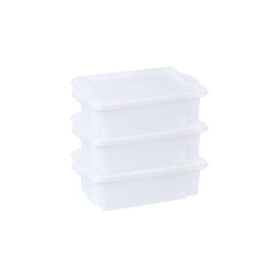 Kit 3 Caixas Para Cozinha Empilháveis 10l Branco