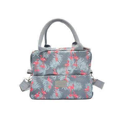 Bolsa Térmica Flamingo Com 2 Potes De Vidro Herméticos Marmita Cinza