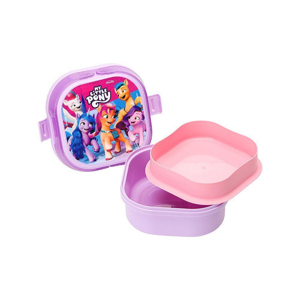 Kit 2 Marmitas 2 Compartimentos Com Alça My Little Pony Decorado Pony - 4