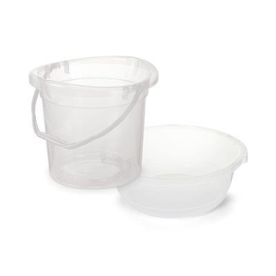 Kit Balde E Bacia Plasvale Transparente