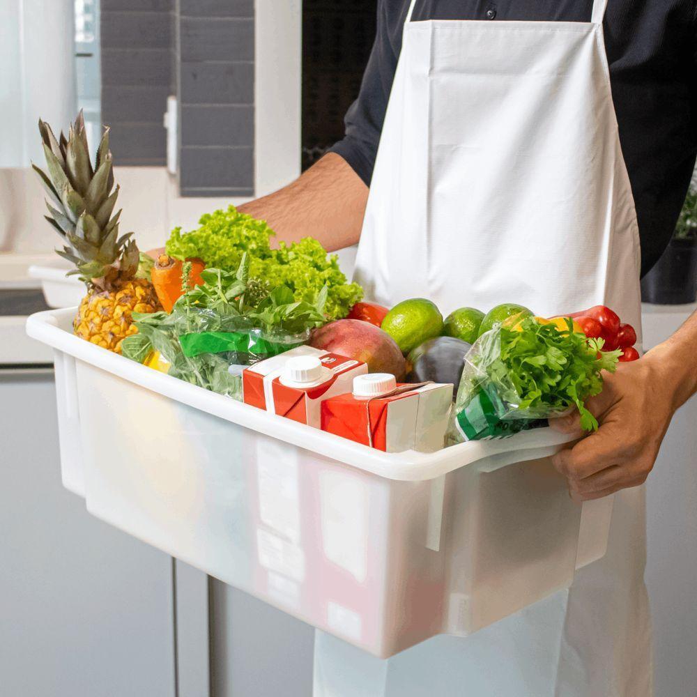 Kit 3 Caixas Para Cozinha Empilháveis 24,5l Branco - 2