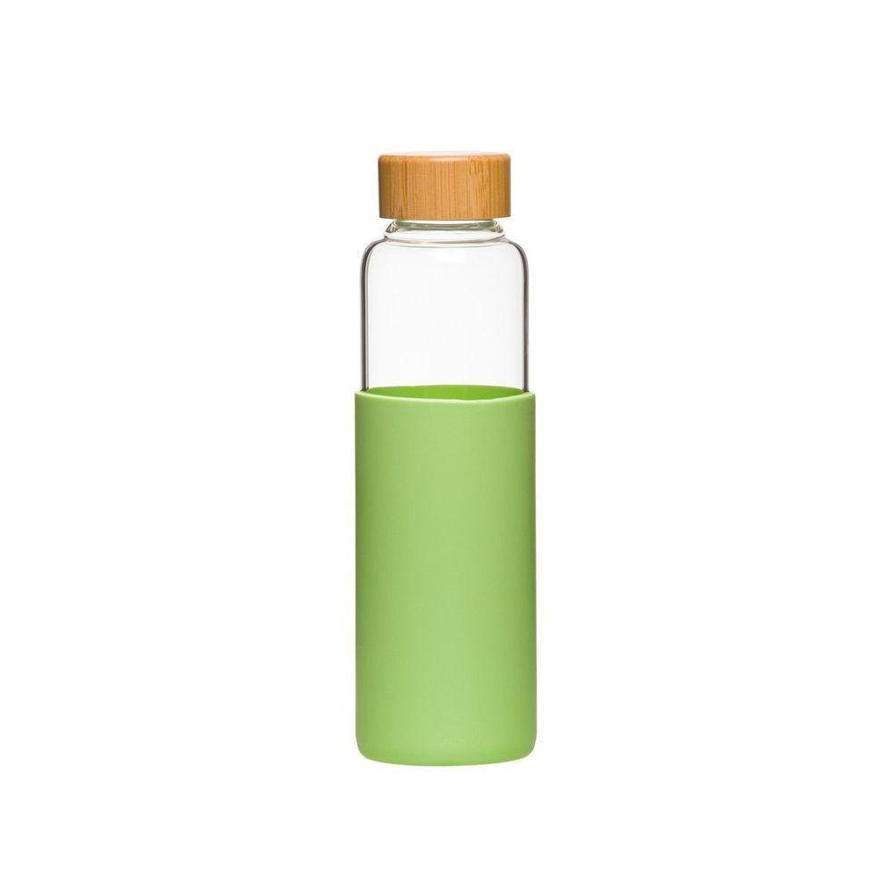 Kit 2 Garrafas De Vidro Com Silicone 550ml Verde - 2