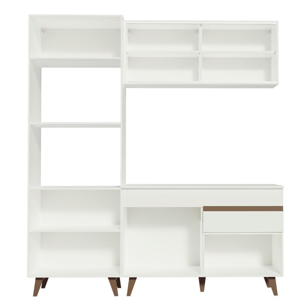 Cozinha Compacta Reims com Armário e Balcão Branco Madesa - 3