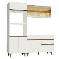 Cozinha Compacta Reims com Armário e Balcão Branco Madesa - 2