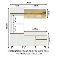 Cozinha Compacta Reims com Armário e Balcão Branco Madesa - 5
