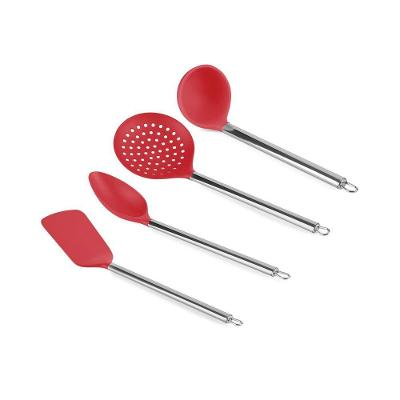 Kit 4 Peças Utensilios Para Cozinha Vermelho