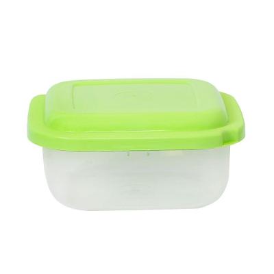 Pote Plástico Quadrado 500ml Plasvale Verde