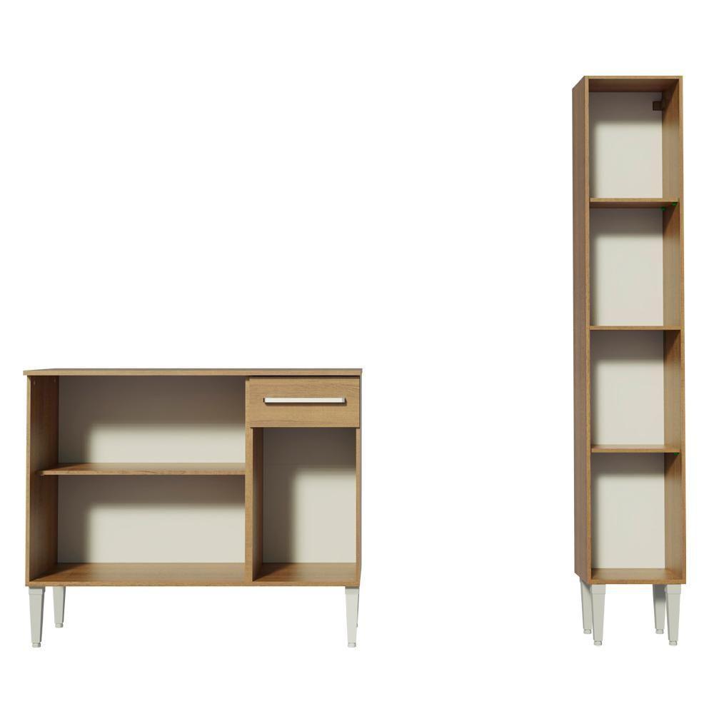 Cozinha Compacta Emilly Silver com Balcão e Paneleiro Madesa - 5