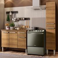 Cozinha Compacta Emilly Silver com Balcão e Paneleiro Madesa - 1