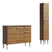 Cozinha Compacta Emilly Silver com Balcão e Paneleiro Madesa - 5