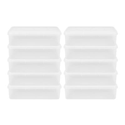 Kit 10 Caixas Herméticas Plásticas Empilháveis 11l Transparente