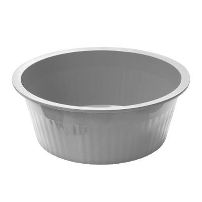 Bacia Canelada 13,5l Plasvale Cinza