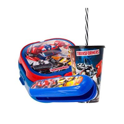 Kit Hora Do Lanche Transformers 3 Itens