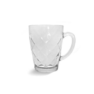 Caneca Textura Diamante 200ml - Vidro Plasvale Transparente