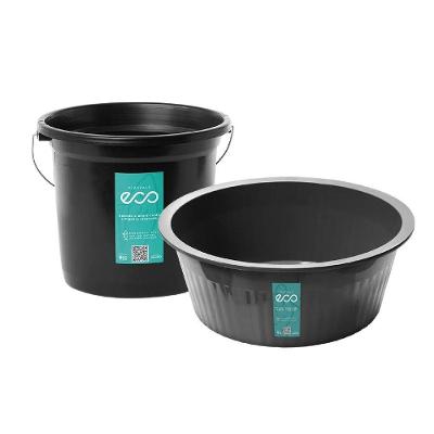 Kit Balde E Bacia Eco Plasvale Preto