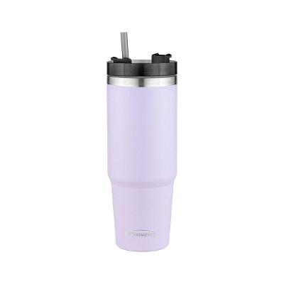 Copo Térmico Com Canudo 900ml Lilás