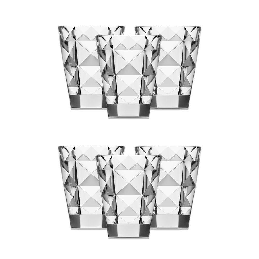 Jogo De Copos De Vidro Modelo Italiano 420ml - Conjunto Com 6 Unidades Transparente - 1