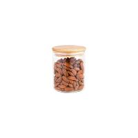 Pote De Vidro Porta Mantimentos Hermético Com Tampa De Bambu 520ml - Plasvale Marrom - 3