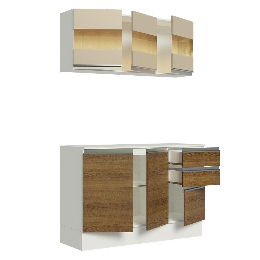 Cozinha Compacta 100% Mdf Madesa Smart 120 Cm Modulada Com Balcão E Tampo - 9